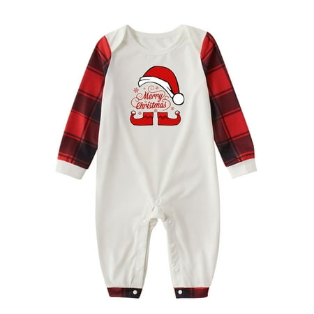 

Mrat Family Matching Wear Outfits Family Pajamas Sets Plaid Fashionable Print Family Pajamas Parent-child Suit Baby Parent-Child Outfit Home wear Family Matching Sets Pajamas