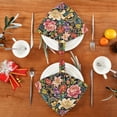thumbnail image 5 of Iauyy Satin Napkins Set of 1- Navy Vintage Floral DIY Printing Decoration Cloth Napkin- Easy Care for Home/Party, 5 of 8