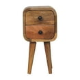 thumbnail image 1 of Artisan Furniture Solid Wood Extra Mini Curved Oak-ish Bedside, 1 of 10