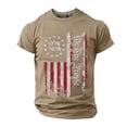 thumbnail image 3 of 250Th Anniversary Graphic Print Short Sleeve T Shirt Casual Usa 250Th Anniversary Mens Tees Coffee L, 3 of 4