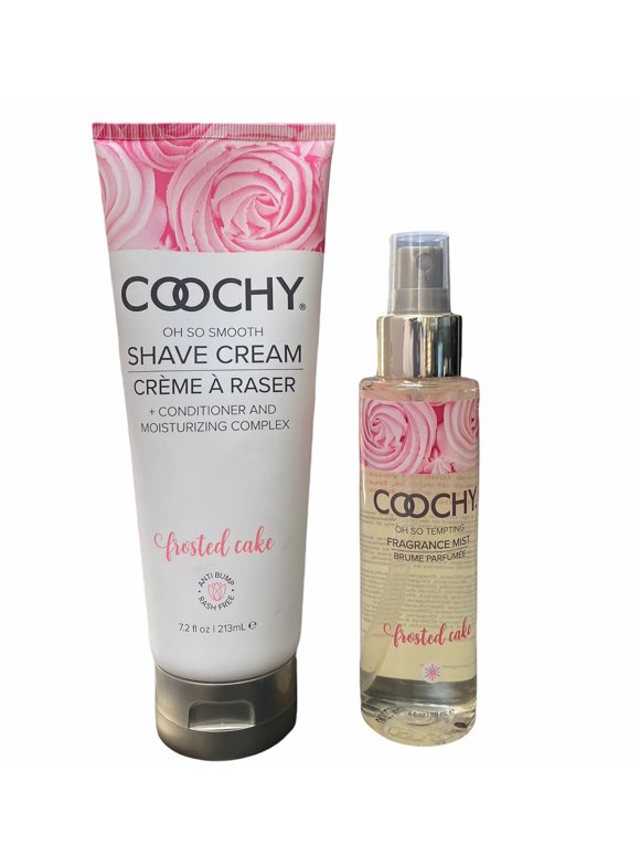 Coochy Set Shave Cream 7.2 oz and Fragrance Mist 4 oz- Frosted Cake
