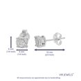 thumbnail image 2 of Vir Jewels 1/8 CTTW Lab Grown Diamond Composite Earrings in Sterling Silver With Push Backs For Women, 2 of 4