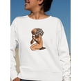 thumbnail image 2 of African American Girl Meditating Sweatshirt Women -Image by Shutterstock, Female Medium, 2 of 4