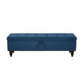 thumbnail image 6 of GZXS Storage Ottoman Bench, Cotton Linen Upholstered Tufted Bench for Bedroom/End of Bed/Living Room/Entryway/Foyer, Blue, 6 of 7