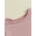 thumbnail image 6 of Bslissey Little Girls Short Sleeve Tops Solid Color Crew Neck T-Shirt Toddler Casual High Low Hem Tee Kids Basic Daily Pullovers 9M 12M 18M 24M 3T 4T 5T 6T 7T, 6 of 9
