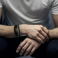 thumbnail image 2 of Father Day Gifts for My Man Boyfriend Husband Dad Grandpa Brother Son Him Men, Mens Cross Leather Braided Bracelet Mens Jewelry Birthday Gift Ideas for Men Valentines Christmas Gifts, 2 of 6