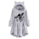 thumbnail image 1 of Blusa de mujer Botón de moda Tops de felpa con capucha con bolsillo Tops de invierno sueltos Pompotops FGAJ22818, 1 of 6