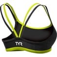thumbnail image 2 of TYR Competitor Thin Strap Women's Bra: Black/Lime LG, 2 of 2