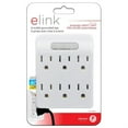 thumbnail image 1 of Elink EL-4523 - 6-outlet Wall Power Strip with Automatic Night Light, White, 1 of 2