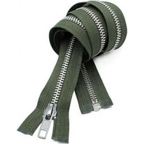 26" Jacket Zipper, YKK #5 Aluminum Metal ~ Medium Weight ~ Separating ~ 567 Olive Green (1 Zipper/Pack)