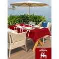 thumbnail image 4 of Outdoor Tablecloth with Umbrella Hole and Zipper, Merry Christmas Rectangle Table Cloth 60x84 Inch Waterproof Tablecloth, Red Xmas Elk Seasonal Winter Holiday Picnic Table Cover for Patio Camping, 4 of 7