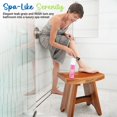 thumbnail image 2 of Banco de ducha EcoDecors Serenity, madera de teca impermeable, 300 libras, 2 of 9