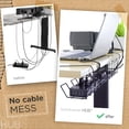 thumbnail image 3 of Bandeja de gestión de cables Scandinavian Hub Compact Black Set 2x30 cm, 3 of 8