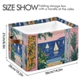 thumbnail image 4 of Yayeee Canvas Storage Basket with Handles for Shelves Fabric Bins Closet Organizer, Colorful Seaside, 4 of 8