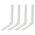 thumbnail image 4 of Shisuyan 4 Pcs Support d'Étagère en Acier Inoxydable Support Mural d'Étagère Support de Fixation Support en L, 4 of 8