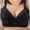 Black bras, variant on Womens Push up Bras Full Coverage Compression Seamless Underwire Bra Ladies Elders Comfy Adjustable Strap T-shirt Bra