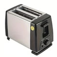 thumbnail image 1 of Mistaha 2-Slice Wide Slot Toaster with 6 Temperature Settings and Timer Function - Compact Stainless Steel Sandwich Maker for Home and Office - Black US Plug, 1 of 6
