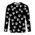 thumbnail image 4 of Jsaierl Long Sleeve Shirts for Men 3D Paws Graphic Tee Big & Tall Casual Crew Neck Tops Plus Size Workout T Shirts for Valentine's Day, 4 of 5
