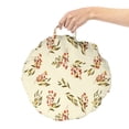 thumbnail image 2 of Autumn Round Floor Cushion with Handle, Nature Leaves Eucalyptus Branches Earth Tones Floral Foliage Forest, Pillow for Living Room & Dorms, 18" Round, Dark Salmon and Pale Green, by Ambesonne, 2 of 4