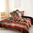 thumbnail image 4 of jejeloiu Baseball Games Sport Full Size Comforter Sets,Retro American Flag Bedding Sets For Teens Reversible 3pcs, 4 of 7