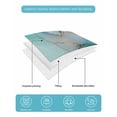 thumbnail image 5 of Quilts Twin Size, Teal Marble Soft Comforter Bedding Set for Bed, Abstract Art Modern Geometric Golden Lightweight Quilted Bedspread with Pillow Cover(2 Pieces) for All Season, 68x86 Inch, 5 of 6