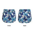 thumbnail image 6 of Goofa Blue and White Butterflies Printed Women 2 in 1 Running Shorts,Quick Dry Athletic Workout Shorts,High Waisted Athletic Shorts with Liner Pockets-, 6 of 9