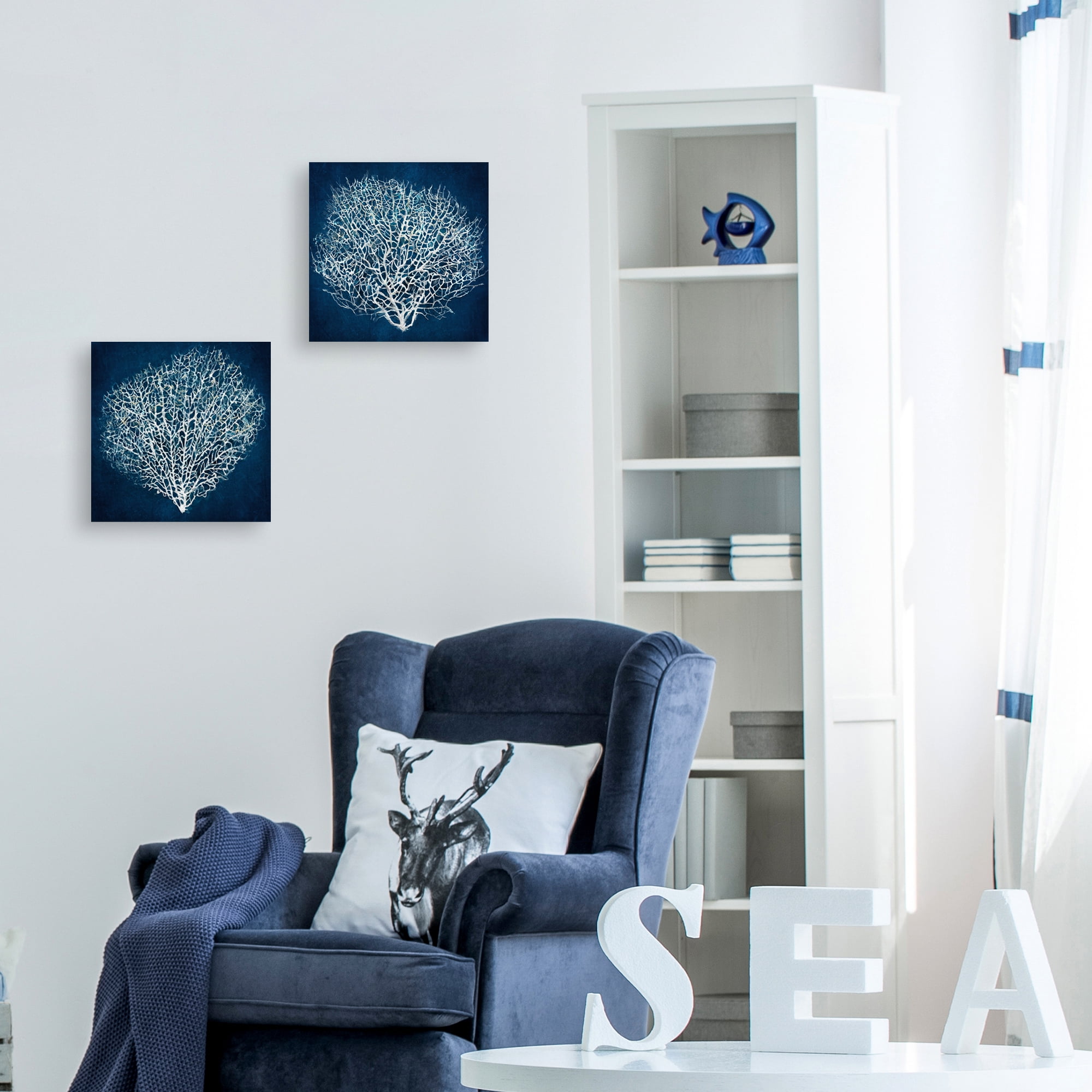 Sea Fan I & II by Studio Arts Set of Canvas Art Prints