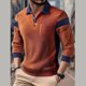 thumbnail image 4 of Ceisia Men Color Block Long Sleeve Zipper Casual Daily Outdoor Versatile Gift Fashion Athletic Top, 4 of 7