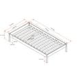 thumbnail image 5 of DOMETOUR Wooden Platform Bed Frame Twin White, Pine Solid Slats Foundation, No Box Spring Needed Easy Assembly, 5 of 5