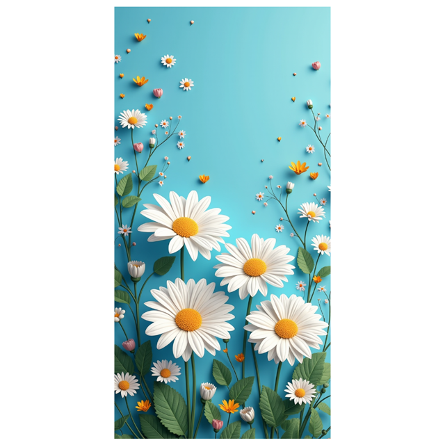 Floral Backdrop Banner Daisies Decoration for Wedding Party Supplies Event Background Photography Spring Summer Decor Celebration