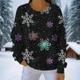 thumbnail image 6 of FDGIU Cute Christmas Pullover for Women, Long Sleeve Tunic Sweatshirt with Holiday Print, Loose Fit Crewneck Warm Top, 6 of 7