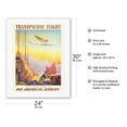 thumbnail image 2 of Transpacific Flight - It’s A Small World - Vintage Airline Travel Poster by Paul George Lawler c. 1940s - Fine Art Rolled Canvas Print 20in x 26in, 2 of 4