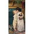 thumbnail image 2 of Library of Congress 9x14 White Modern Wood Framed Museum Art Print Titled - Under the Mistletoe, 2 of 4