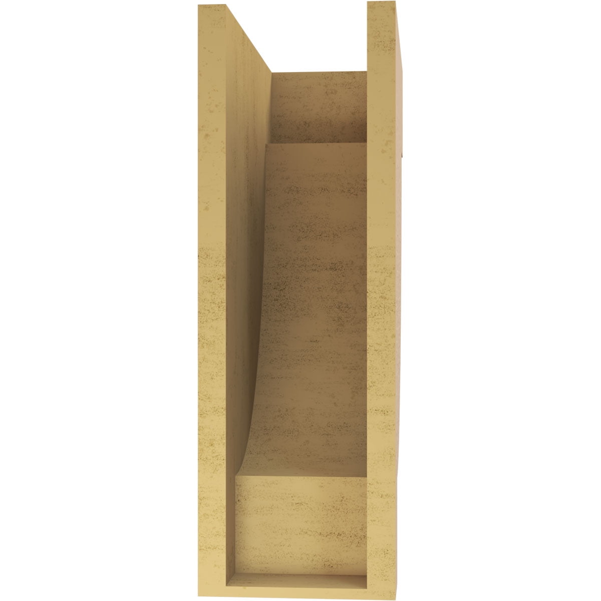 7"W x 14"D x 21"H Classic Alpine Rough Cedar Woodgrain TimberThane Corbel, Primed Tan