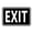 Black, variant on Classic Framed Exit Sign (Black /Gold) - Small