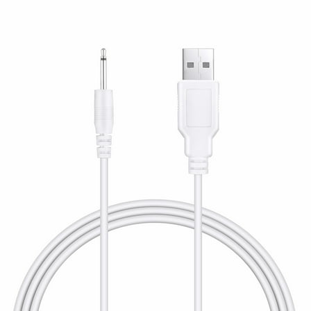 FITE ON 3ft White DC Charging Cable USB Charger Cord Replacement for Rechargeable Wand s 2.5mm