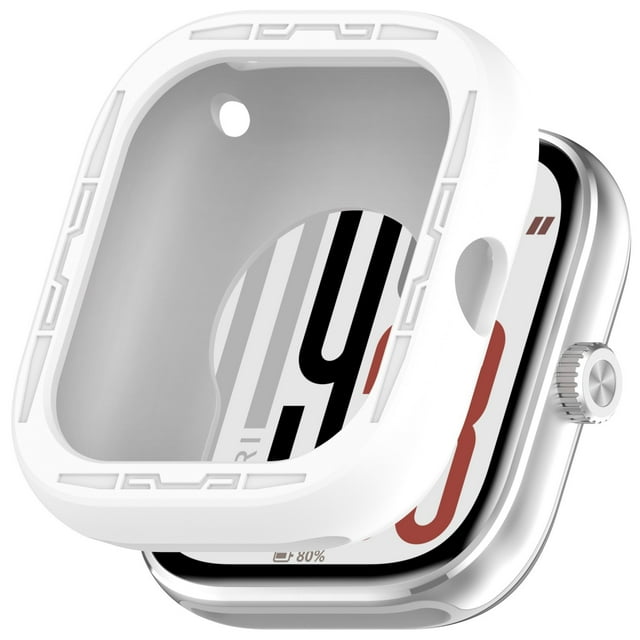 Silicone Protective Sleeve For Smartwatch Flexible Half Cover Hollow Breatheable Design Lightweight Durable Band Accessory Shield
