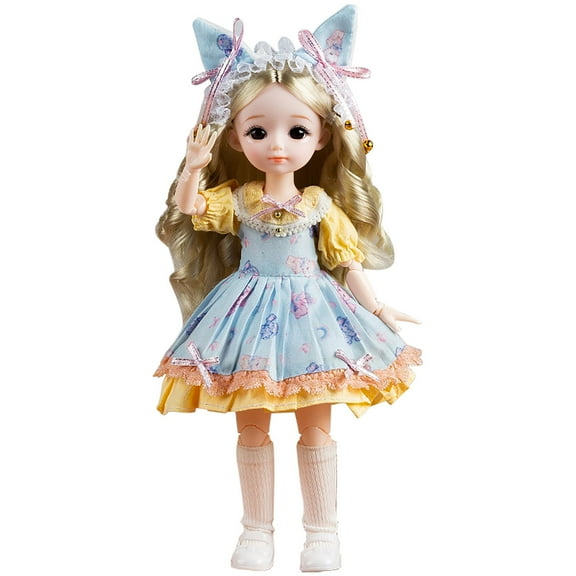 HJJLRH Anime Fashion Mechanical Joint Posable Doll, Jointed Doll Cute DIY Toys with 1 Outfits and Suprise Accessories Great Ages 4+