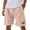 Pink, variant on JULMCOMO Cotton Linen Shorts for Men Drawstring Knee Length Elastic Waist Casual Loose Fit Lounge Daily Summer Shorts with Pockets Army Green 3XL