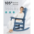 thumbnail image 4 of Oversized HDPE Outdoor Rocking Chair, Blue, All-Weather Patio Rocker, 4 of 8