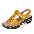 thumbnail image 4 of mtvxesu Sandals Women, Women Summer Hollow Out Wedge Sandals Comfortable Solid Color Flower Design Non-Slip Rubber Sole Casual Fashion Shoes For Daily Wear Size 35-43 Women'S Sandals Gifts For Women, 4 of 5