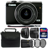 Canon EOS M100 Mirrorless Camera with EF-M 15-45mm f/3.5-6.3 IS STM Lens Black and 32GB Complete Accessory Kit