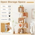 thumbnail image 6 of Gymax 2PCS 5-Tier S-Shaped Bookcase w/ 5 Open Cubes Geometric Corner Display Shelf, 6 of 10