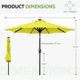 thumbnail image 3 of Scafild | 7.5ft Outdoor Patio Umbrella with Solar Lights, Outdoor Market Umbrella with Colorful LED Lights and Tilt and Crank - Yellow, 3 of 9