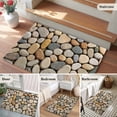thumbnail image 5 of Rectangle Area Rugs 2 x 3 Ft, Cobblestones Non-Slip Residential Carpet, Gravel Rock Natural Stones Pattern Art Indoor Crawling Mats Runner Rugs for Living Room/Dining Room/Bedroom, 5 of 8