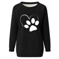 thumbnail image 4 of VBARHMQRT Sweat à Capuche Graphique pour Femmes Col Rond Manches Longues Blouse Légère Décontractée, 4 of 4