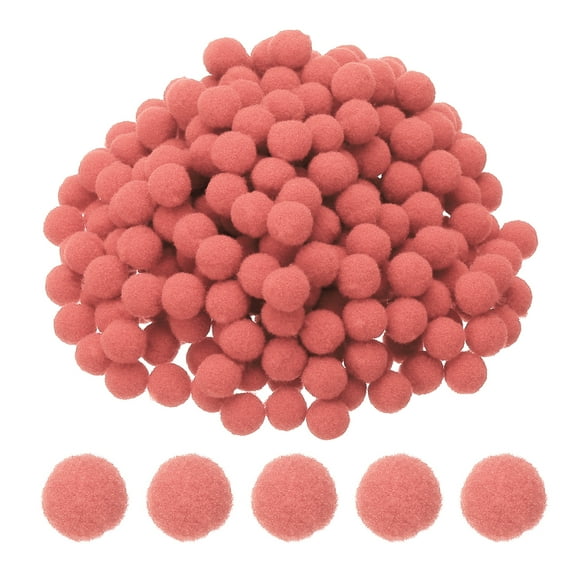 0.3inch Pom Poms for Crafts, 2000pcs Small Pompoms for Crafts Mini Puff Balls Bulk High Elasticity Fuzzy Balls for Hats Christmas Art, Orange Red