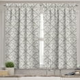 thumbnail image 2 of Ambesonne Damask Valance & Curtain, Oriental Tile, 55"x36", Taupe White, 2 of 6