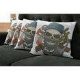 thumbnail image 5 of Ambesonne Anchor Throw Pillow Cover 4 Pack, Sailor Skull Nautical, 20", Multicolor, 5 of 5