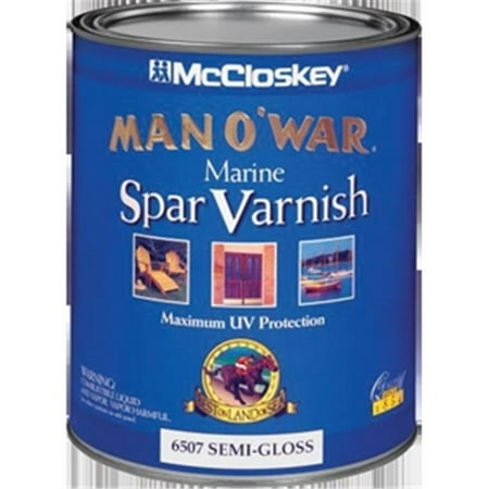 Man O' War McCloskey Semi-Gloss Clear Marine Spar Varnish 1 qt. - Case Of: